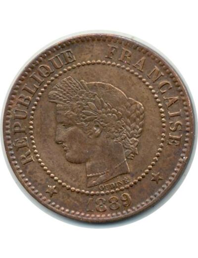 FRANCE 2 CENTIMES CERES 1889 A TTB+(G105)