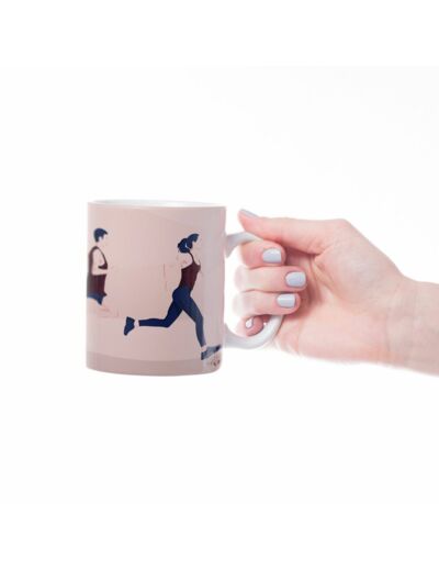 Tasse ou mug running "Un homme et une femme qui courent" - Personnalisable