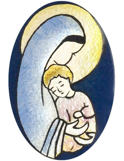 Maternité 6,4X4,4cm - EMAUX DU LIBAN