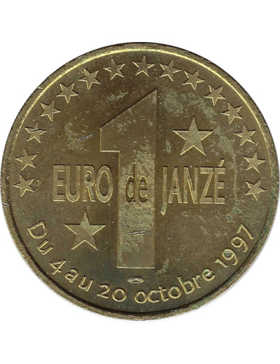 EURO TEMPORAIRE 1 EURO DE JANZE 1997 SUP
