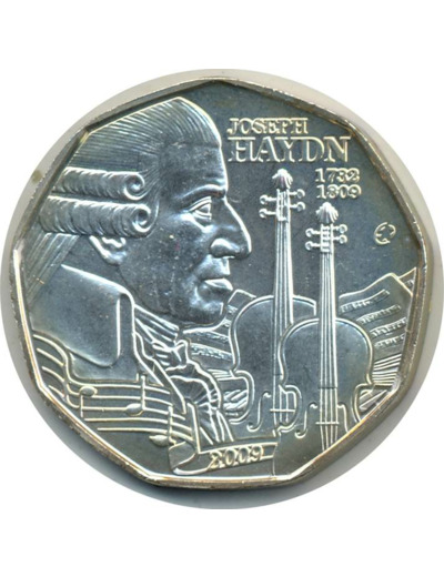 AUTRICHE 2009 5 EURO JOSEPH HAYDN B.U