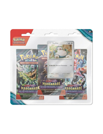 Pokemon EV06 3 packs carte promo ronflex