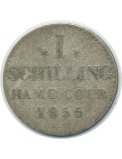 ALLEMAGNE HAMBOURG 1 SCHILLING 1855 TTB (W586)