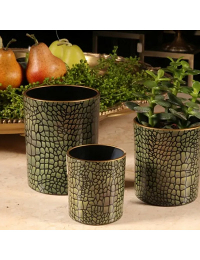 Photophore mosaïque vert verre 10x10x10cm