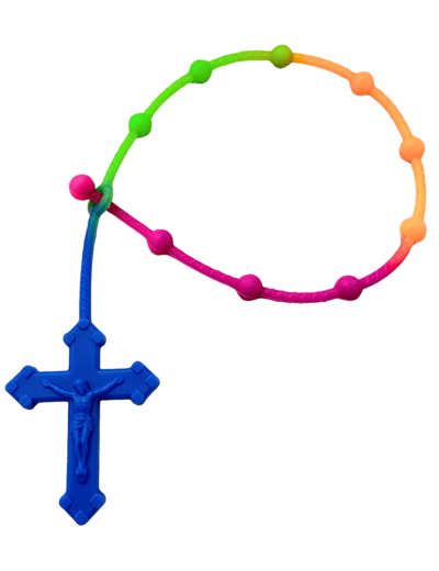 Dizainier en Silicone Perles D5mm Multicolore 28.5cm