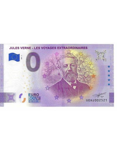 37 DESCARTES 2021-3 JULES VERNE VERSION ANNIVERSAIRE BILLET SOUVENIR 0 EURO NEUF