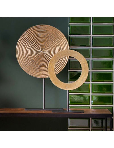 Décoration Rawas métal bronze noir 35x10x56cm