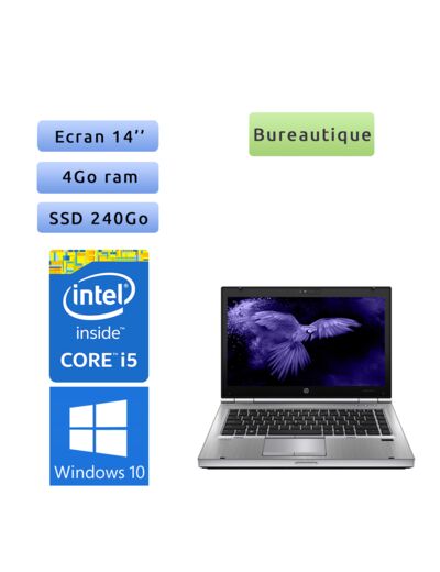 PC portable HP Windows 10 - i5 4GB 240GB SSD 14.1" - Ordinateur