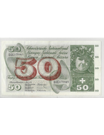 SUISSE 50 FRANCS FRANKEN 07 03 1973 SERIE 44 E 17945 SUP-