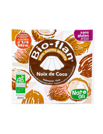 Bio-Flan Noix de Coco Sans Sucre Ajoutés Bio 2x4g