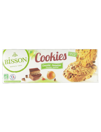 Biscuits Cookies Chocolat Noisettes 175g Bio