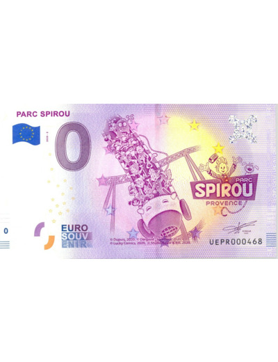 84 MONTEUX 2020-2 PARC SPIROU BILLET SOUVENIR 0 EURO TOURISTIQUE NEUF