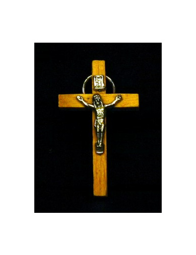 Crucifix 4.5cm bois + Christ A SUSPENDRE