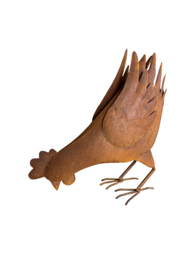 Poule décorative fer 38x18x39cm