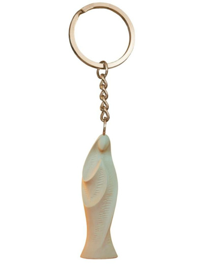 Porte-Clefs en bois Naturel- 4,5cm- VIERGE MODERNE