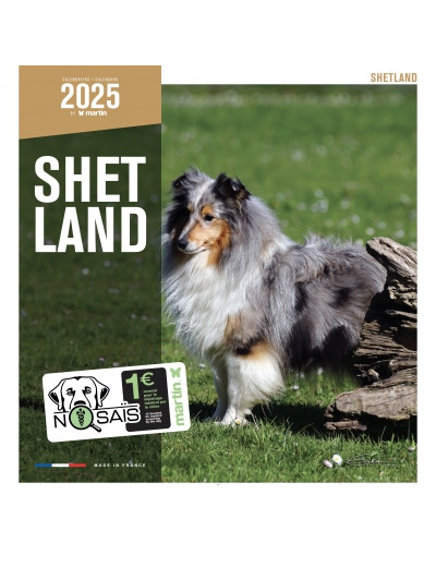 Calendrier chien 2025 - Shetland - Martin