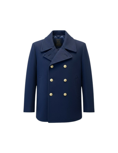 Caban marin en drap de laine bleu marine, chaleur et style authentique