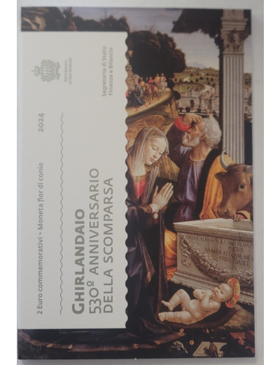 SAINT MARIN 2024 2 EURO COMMEMORATIVE GHIRLANDAIO BU