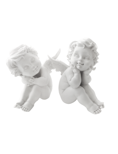 Statue en Résine 13cm - LOT DE 2 ANGES A/B