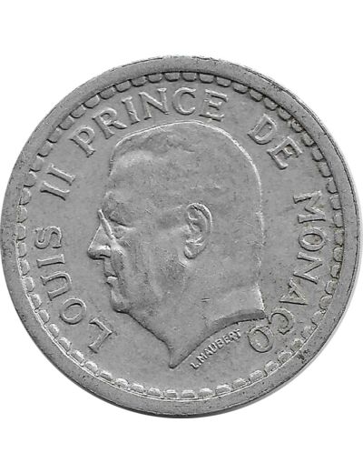 MONACO 1 FRANC ND (1943) ALUMINIUM TTB