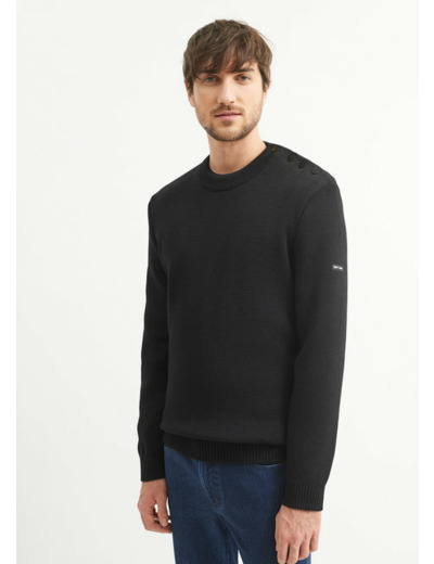Pull marin uni Cancale 100% laine SAINT JAMES