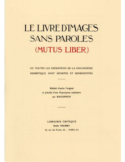 Le Livre d'images sans paroles ( Mutus Liber)