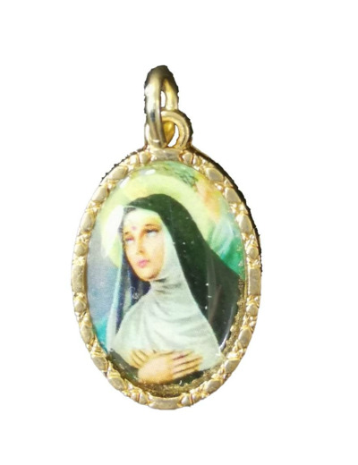 Médaille 20mm en Métal Doré avec Résine  - RITA