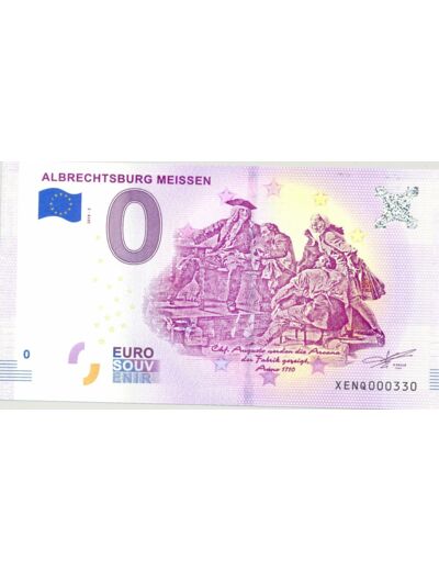 ALLEMAGNE 2018-2 ALBRECHTSBURG MEISSEN FAUTE BILLET SOUVENIR 0 EURO