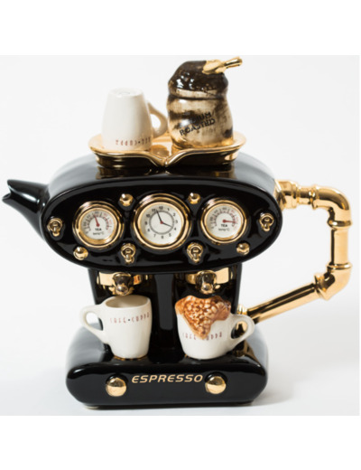 Théière excentrique anglaise espresso noire