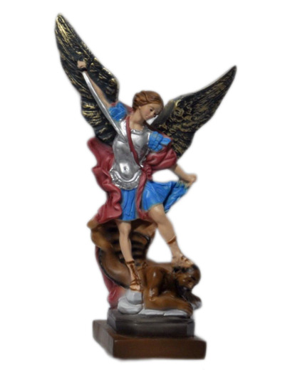St Michel résine 20 cm- POLYCHROME