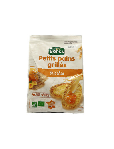 Petits Pains Grillés Briochés Bio 225g