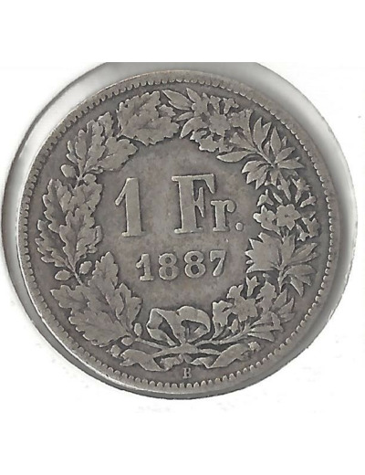 SUISSE 1 FRANC 1887 B  TB+