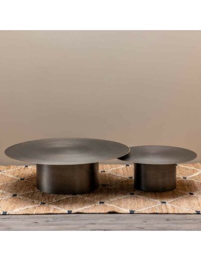 Set deux tables basses Calgary 120x35cm