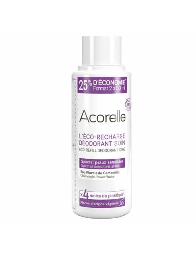 Éco-Recharge Déodorant Roll-on BIO-Spécial Peaux Sensibles-100ml-Acorelle