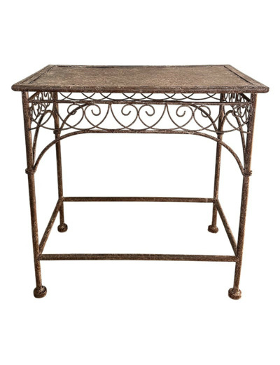 Ensemble de 2 tables d'appoint fer 60X40X58cm