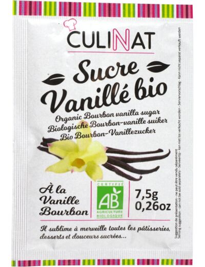 Sucre vanille Bourbon 8x7,5g Culinat