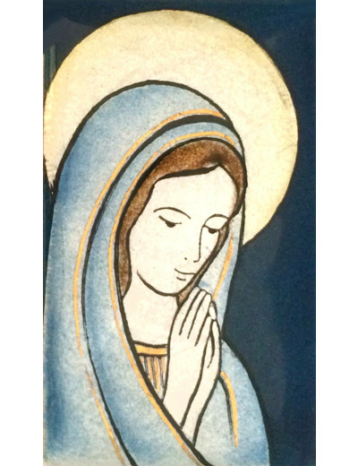 Vierge orante 9,5X5,5cm - EMAUX DU LIBAN