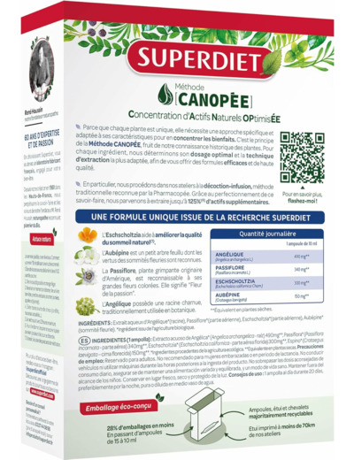 Quatuor sommeil paisible ampoule 20x15ml SUPER DIET