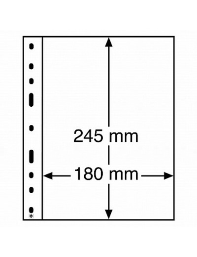 50 POCHETTES PLASTIQUES OPTIMA EASY 1 BANDE TRANSPARENT