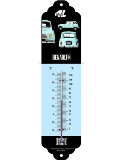 Thermomètre métal Renault 4L - 7 x 28 cm - 15047TH
