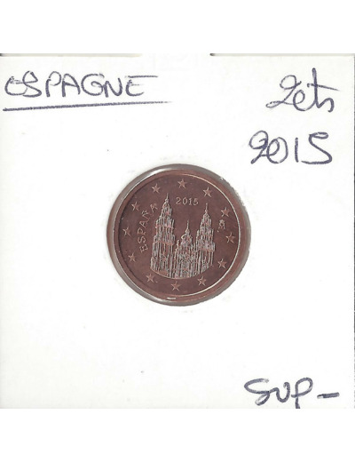 ESPAGNE 2015 2 CENTIMES SUP-