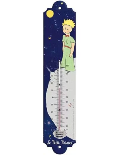 Thermomètre Métal Le Petit Prince sur fond bleu - 57109