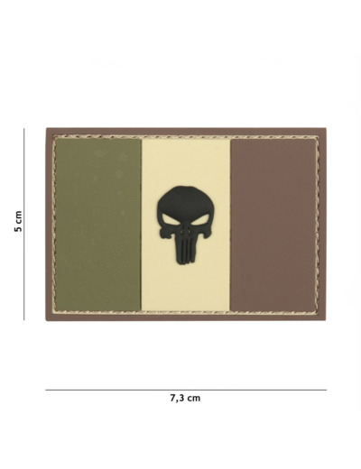 Patch 3D PVC  Punisher France (marron)