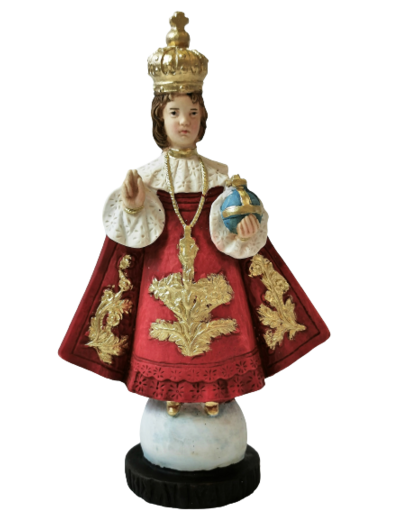 Jésus de Prague résine polychrome peinte main 20cm