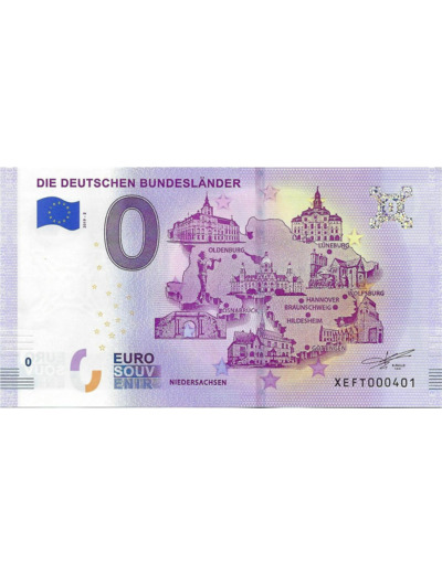 ALLEMAGNE 2019-2 BUNDESLANDER BILLET SOUVENIR 0 EURO TOURISTIQUE  NEUF