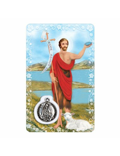 Carte-prière avec insertion ST JEAN-BAPTISTE- anglais
