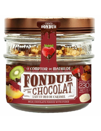 Fondue De Chocolat Lait Et Duo De Caramel 230G