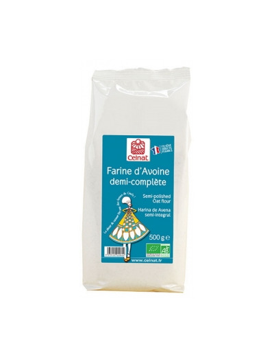 Farine d'avoine demi complète Celnat 500g