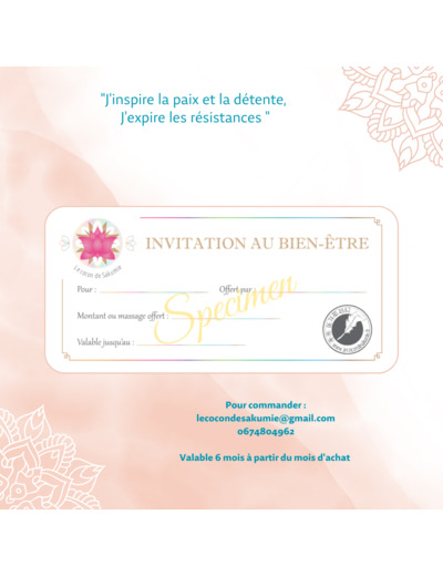 Carte cadeau massage Evasion