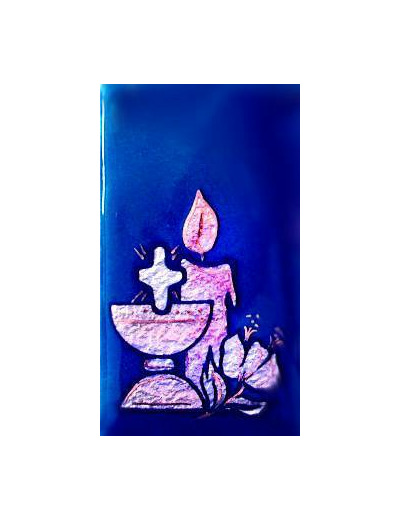 Calice et bougie 7X4cm - EMAUX DU LIBAN